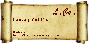 Laskay Csilla névjegykártya